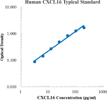 Human CXCL16 ELISA Kit (人 CXCL16 ELISA试剂盒) - 标准曲线