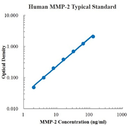 Human MMP-2 ELISA Kit (人基质金属蛋白酶2 ELISA试剂盒) - 标准曲线